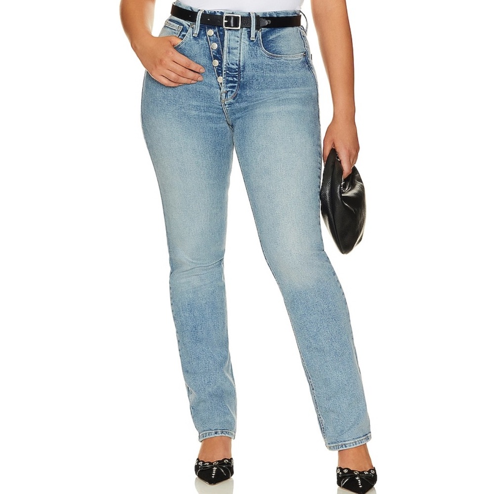 Good American X REVOLVE Good Icon Straight Leg Jean Indigo440